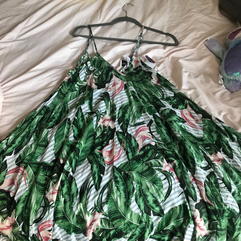 palm tree swim suit cover up size XL (fits small)
